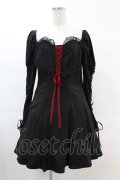 DARK IN LOVE / Heart to heart valentine date princess dress L ブラック×レッド H-25-02-21-1024-PU-OP-KB-ZH