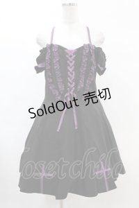 DARK IN LOVE / Harajuku purple cross sweet cool rebel dress XL ブラック H-25-02-21-1025-PU-OP-KB-ZH