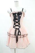 DARK IN LOVE / Pink doll moon strap dress XS ピンク H-25-02-21-1026-PU-OP-KB-ZH