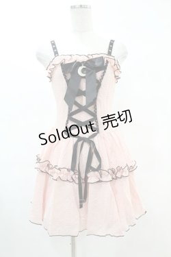 画像1: DARK IN LOVE / Pink doll moon strap dress XS ピンク H-25-02-21-1026-PU-OP-KB-ZI