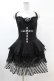 画像1: DARK IN LOVE / Gothic striped big cross prom dress L ブラック H-25-02-21-1028-PU-OP-KB-ZH (1)