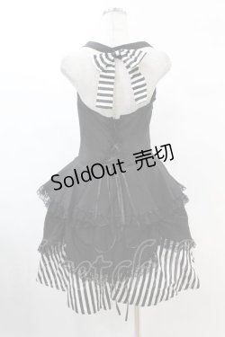 画像2: DARK IN LOVE / Gothic striped big cross prom dress L ブラック H-25-02-21-1028-PU-OP-KB-ZH