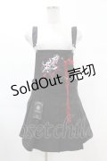 DARK IN LOVE / Blood devil strap pleated dress L ブラック H-25-02-21-1029-PU-OP-KB-ZH