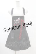 DARK IN LOVE / Blood devil strap pleated dress M ブラック H-25-02-21-1030-PU-OP-KB-ZH