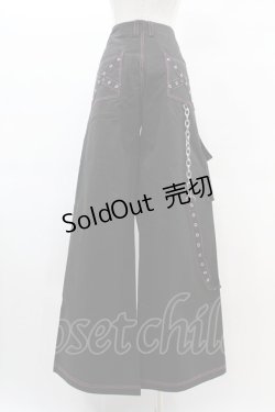 画像2: DARK IN LOVE / Rabel fashion danger bear metal studded baggy trousers L ブラック H-25-02-21-1034-PU-PA-KB-ZH