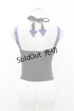 画像2: DARK IN LOVE / Punk rock moon violet lace up arrow halter corset S ブラック H-25-02-21-1035-PU-TO-KB-ZH