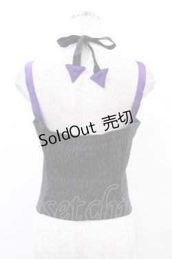 画像2: DARK IN LOVE / Punk rock moon violet lace up arrow halter corset M ブラック H-25-02-21-1036-PU-TO-KB-ZH