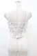 画像2: DARK IN LOVE / Punk white rib-chain zipper corset S ホワイト H-25-02-21-1038-PU-TO-KB-ZH (2)