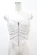 画像1: DARK IN LOVE / Punk white rib-chain zipper corset S ホワイト H-25-02-21-1039-PU-TO-KB-ZI (1)