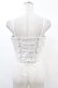 画像2: DARK IN LOVE / Punk white rib-chain zipper corset S ホワイト H-25-02-21-1039-PU-TO-KB-ZI (2)
