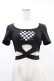 画像1: DARK IN LOVE / Punk locomotive check heart crop top XS ブラック H-25-02-21-1040-PU-TO-KB-ZH (1)