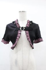 DARK IN LOVE / Gothic lolita pink plaid cat ear hoody cape S ブラック×ピンク H-25-02-21-1042-PU-TO-KB-ZY