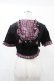 画像2: DARK IN LOVE / Gothic lolita pink plaid cat ear hoody cape S ブラック×ピンク H-25-02-21-1042-PU-TO-KB-ZY (2)