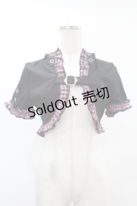 DARK IN LOVE / Gothic lolita pink plaid cat ear hoody cape S ブラック×ピンク H-25-02-21-1044-PU-TO-KB-ZI