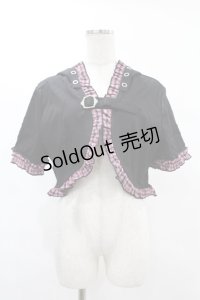 DARK IN LOVE / Gothic lolita pink plaid cat ear hoody cape XXL ブラック×ピンク H-25-02-21-1048-PU-TO-KB-ZH
