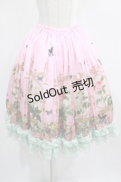 画像1: Triple fortune / 薔薇図鑑スカート  ピンク H-25-02-21-004-EL-SK-KB-ZH