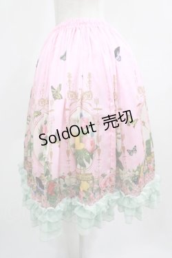 画像2: Triple fortune / 薔薇図鑑スカート  ピンク H-25-02-21-004-EL-SK-KB-ZH