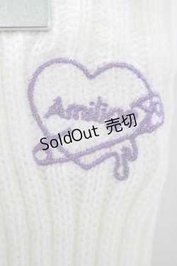 画像2: Amilige / 刺繍入りルーズレッグウォーマー  ホワイト H-25-02-21-054-PU-ZA-KB-ZH