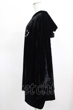 画像2: LISTEN FLAVOR / ウィジャボードベロアフードポンチョ F 黒 H-25-02-21-011-PU-OP-KB-ZT410