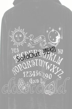 画像4: LISTEN FLAVOR / ウィジャボードベロアフードポンチョ F 黒 H-25-02-21-011-PU-OP-KB-ZT410