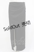 PUNK RAVE / Knitted split long skirt  黒 H-25-02-21-017-PU-SK-KB-ZH