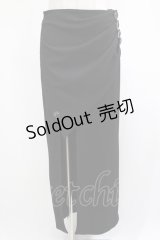 PUNK RAVE / Knitted split long skirt  黒 H-25-02-21-017-PU-SK-KB-ZH