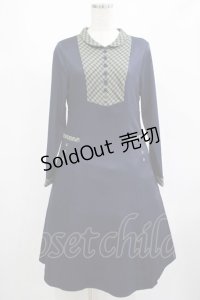 F i.n.t / チェックヨーク切替ワンピース Free NAVY×GR H-25-02-22-026-CA-OP-NS-ZH