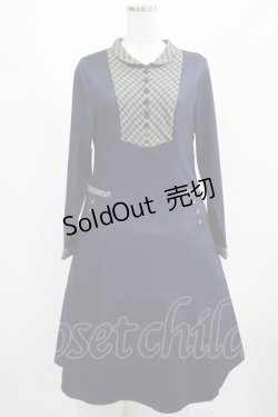画像1: F i.n.t / チェックヨーク切替ワンピース Free NAVY×GR H-25-02-22-026-CA-OP-NS-ZH