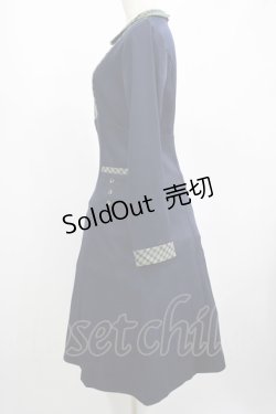 画像2: F i.n.t / チェックヨーク切替ワンピース Free NAVY×GR H-25-02-22-026-CA-OP-NS-ZH