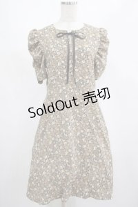 Fi.n.t / 小花柄パワショルワンピース Free D/BEIGE H-25-02-22-033-CA-OP-NS-ZH