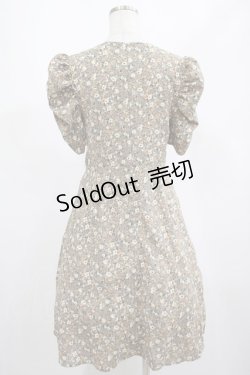 画像3: Fi.n.t / 小花柄パワショルワンピース Free D/BEIGE H-25-02-22-033-CA-OP-NS-ZH