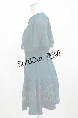 画像2: axes femme POETIQUE / チャイナデザインミニワンピース M ブルーグリーン H-25-02-22-040-AX-OP-NS-ZH