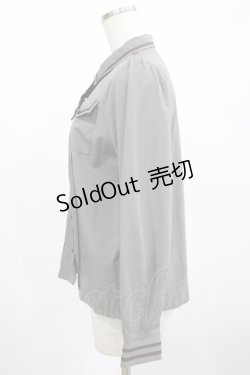画像2: axes femme / タイ付ミリタリー風ブラウス M カーキ H-25-02-22-048-AX-BL-NS-ZH