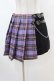 画像1: DARK IN LOVE / Punk purple checked splicing black pleated skirt M パープル×ブラック H-25-02-22-1007-PU-SK-KB-ZI (1)