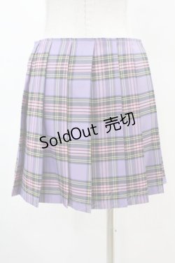 画像2: DARK IN LOVE / Punk purple checked splicing black pleated skirt S パープル×ブラック H-25-02-22-1008-PU-SK-KB-ZY