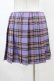 画像2: DARK IN LOVE / Punk purple checked splicing black pleated skirt S パープル×ブラック H-25-02-22-1008-PU-SK-KB-ZY (2)