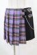 画像1: DARK IN LOVE / Punk purple checked splicing black pleated skirt S パープル×ブラック H-25-02-22-1009-PU-SK-KB-ZS (1)