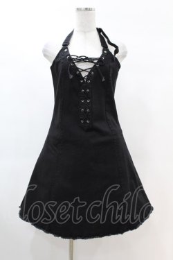 画像1: KILL STAR / Subzero Halter Dress M ブラック H-25-02-22-1014-SL-OP-KB-ZI