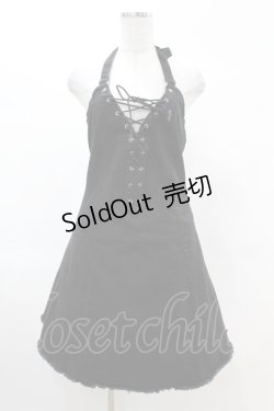 画像1: KILL STAR / Subzero Halter Dress XS ブラック H-25-02-22-1016-SL-OP-KB-ZY