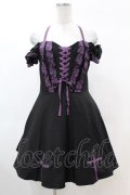 DARK IN LOVE / Harajuku purple cross sweet cool rebel dress M ブラック H-25-02-22-1024-PU-OP-KB-ZY
