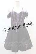 DARK IN LOVE / Harajuku purple cross sweet cool rebel dress M ブラック H-25-02-22-1024-PU-OP-KB-ZY