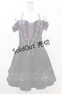 DARK IN LOVE / Harajuku purple cross sweet cool rebel dress M ブラック H-25-02-22-1024-PU-OP-KB-ZY