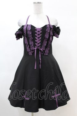 画像1: DARK IN LOVE / Harajuku purple cross sweet cool rebel dress M ブラック H-25-02-22-1024-PU-OP-KB-ZY