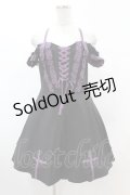 DARK IN LOVE / Harajuku purple cross sweet cool rebel dress M ブラック H-25-02-22-1025-PU-OP-KB-ZI