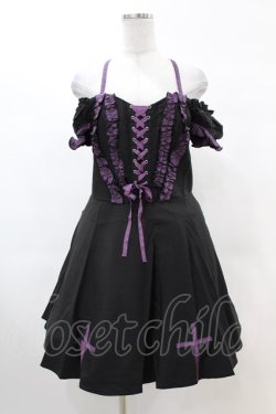 画像1: DARK IN LOVE / Harajuku purple cross sweet cool rebel dress L ブラック H-25-02-22-1028-PU-OP-KB-ZI