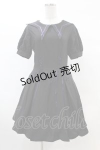 DARK IN LOVE / Magic girl purple line trims mini dress M ブラック H-25-02-22-1029-PU-OP-KB-ZH