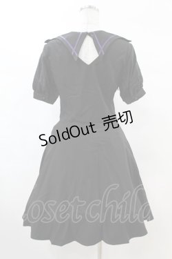画像2: DARK IN LOVE / Magic girl purple line trims mini dress M ブラック H-25-02-22-1029-PU-OP-KB-ZH
