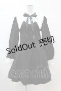 DARK IN LOVE / Gothic lolita black and white bow neck dress L ブラック H-25-02-22-1035-PU-OP-KB-ZS