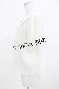 画像2: axes femme POETIQUE / スカラップ襟チャイナ釦ブラウス M グリーン H-25-02-22-055-AX-BL-NS-ZH