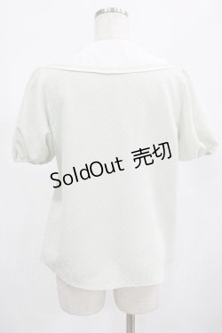 画像3: axes femme POETIQUE / スカラップ襟チャイナ釦ブラウス M グリーン H-25-02-22-055-AX-BL-NS-ZH